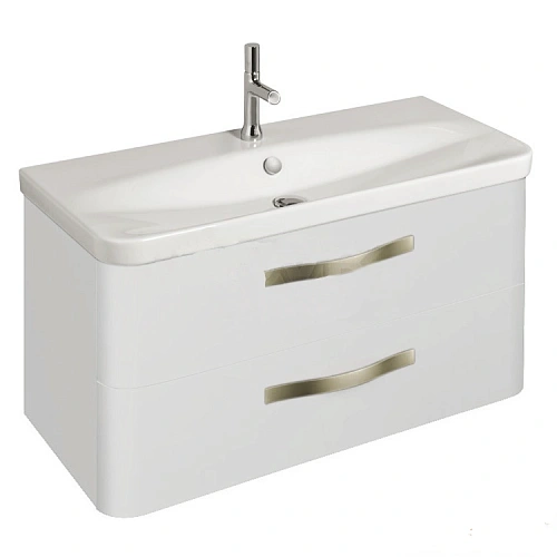 Тумба под раковину Jacob Delafon Replay EB1047-G1C белый лак 98 см Тумба под раковину Jacob Delafon Replay EB1047-G1C белый лак 98 см