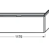 Тумба под раковину Jacob Delafon Reve 117х43,5 см, подвесной монтаж EB564-270 Тумба под раковину Jacob Delafon Reve 117х43,5 см, подвесной монтаж EB564-270