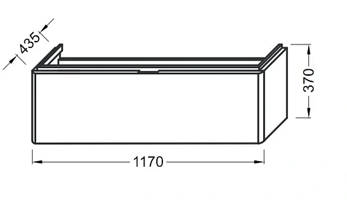 Тумба под раковину Jacob Delafon Reve 117х43,5 см, подвесной монтаж EB564-270 Тумба под раковину Jacob Delafon Reve 117х43,5 см, подвесной монтаж EB564-270