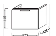 Тумба под раковину Jacob Delafon Reve EB1130-442 серый антрацит 58 см Тумба под раковину Jacob Delafon Reve EB1130-442 серый антрацит 58 см