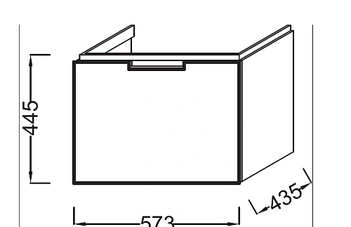 Тумба под раковину Jacob Delafon Reve EB1130-442 серый антрацит 58 см Тумба под раковину Jacob Delafon Reve EB1130-442 серый антрацит 58 см