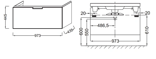 Тумба под раковину Jacob Delafon Reve EB1132-E12 дымчатый 98 см Тумба под раковину Jacob Delafon Reve EB1132-E12 дымчатый 98 см