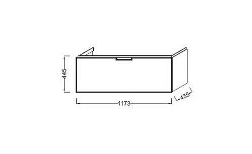 Тумба под раковину Jacob Delafon Reve EB1133-G77 ледяной зеленый 120 см Тумба под раковину Jacob Delafon Reve EB1133-G77 ледяной зеленый 120 см