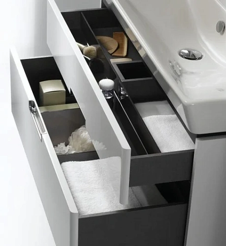 Тумба под раковину Jacob Delafon Reve EB1135-G1C блестящий белый 80 см Тумба под раковину Jacob Delafon Reve EB1135-G1C блестящий белый 80 см