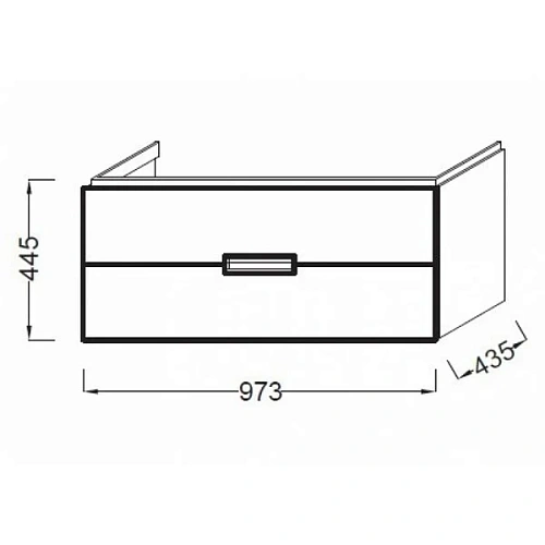 Тумба под раковину Jacob Delafon Reve EB1136-G1C белый лак 98 см Тумба под раковину Jacob Delafon Reve EB1136-G1C белый лак 98 см