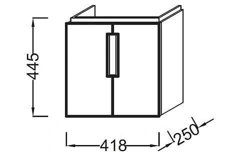 Тумба под раковину Jacob Delafon Reve EB1138-442 серый антрацит 42 см Тумба под раковину Jacob Delafon Reve EB1138-442 серый антрацит 42 см