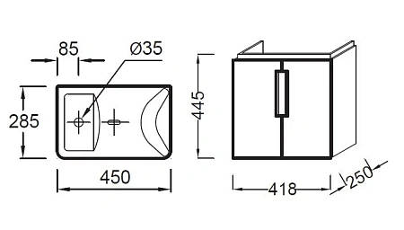 Тумба под раковину Jacob Delafon Reve EB1138-G1C белый лак 42 см Тумба под раковину Jacob Delafon Reve EB1138-G1C белый лак 42 см