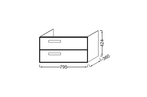 Тумба под раковину Jacob Delafon Rythmik EB1302-E70 Арлингтонский Дуб 80 см Тумба под раковину Jacob Delafon Rythmik EB1302-E70 Арлингтонский Дуб 80 см