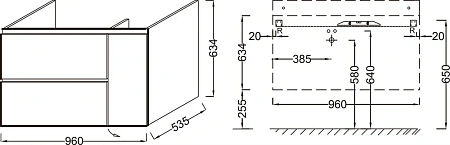 Тумба под раковину Jacob Delafon Soprano EB1331-N18 белый 96 см Тумба под раковину Jacob Delafon Soprano EB1331-N18 белый 96 см