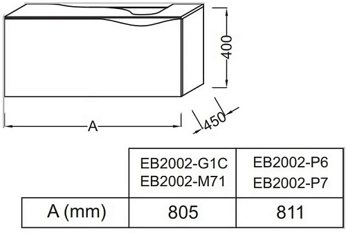 Тумба под раковину Jacob Delafon Stillness 81 см EB2002-G1C Тумба под раковину Jacob Delafon Stillness 81 см EB2002-G1C