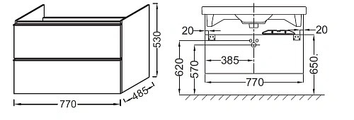 Тумба под раковину Jacob Delafon Struktura EB1384-E16 Ореховое Дерево 60 см Тумба под раковину Jacob Delafon Struktura EB1384-E16 Ореховое Дерево 60 см