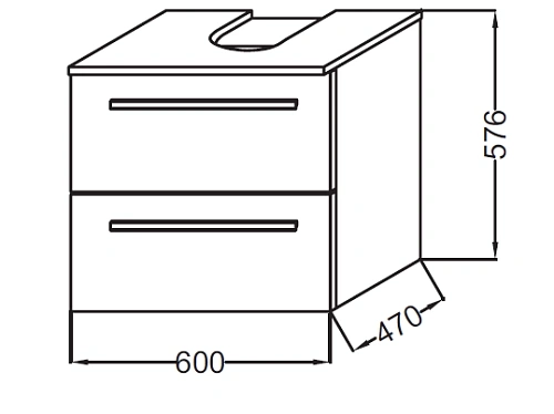 Тумба под раковину Jacob Delafon Struktura EB1385-E13 розовое дерево 60 см Тумба под раковину Jacob Delafon Struktura EB1385-E13 розовое дерево 60 см
