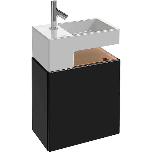 Тумба под раковину Jacob Delafon Terrace EB1178-274 черный Лак 50 см Тумба под раковину Jacob Delafon Terrace EB1178-274 черный Лак 50 см