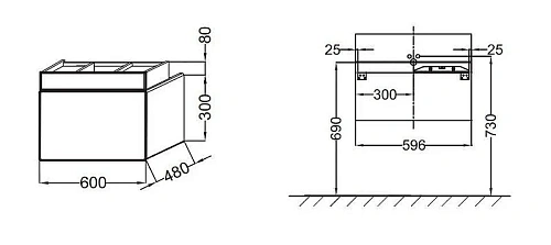 Тумба под раковину Jacob Delafon Terrace EB1185-N23 Ледяной Коричневый Лак 60 см Тумба под раковину Jacob Delafon Terrace EB1185-N23 Ледяной Коричневый Лак 60 см