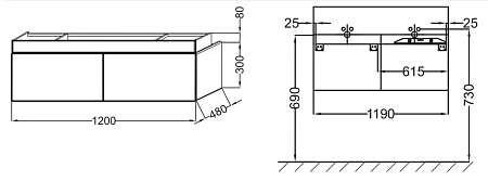 Тумба под раковину Jacob Delafon Terrace EB1188-G1C светлое дерево 120 см Тумба под раковину Jacob Delafon Terrace EB1188-G1C светлое дерево 120 см