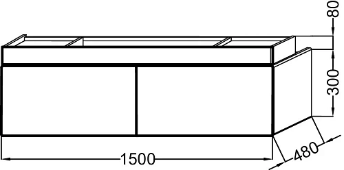 Тумба под раковину Jacob Delafon Terrace EB1189-G1C, белый 150 см Тумба под раковину Jacob Delafon Terrace EB1189-G1C, белый 150 см