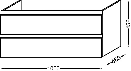 Тумба под раковину Jacob Delafon Vox 100 см EB2025-RA-442 Тумба под раковину Jacob Delafon Vox 100 см EB2025-RA-442