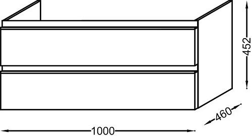 Тумба под раковину Jacob Delafon Vox 100 см EB2025-RA-442 Тумба под раковину Jacob Delafon Vox 100 см EB2025-RA-442