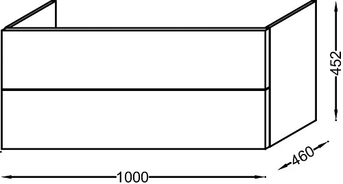 Тумба под раковину Jacob Delafon Vox 100 см EB2075-R1-M43 Тумба под раковину Jacob Delafon Vox 100 см EB2075-R1-M43