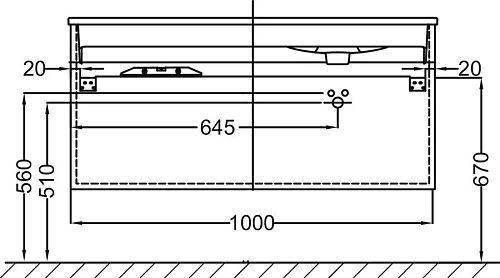 Тумба под раковину Jacob Delafon Vox 100 см EB2075-R2-G1C Тумба под раковину Jacob Delafon Vox 100 см EB2075-R2-G1C
