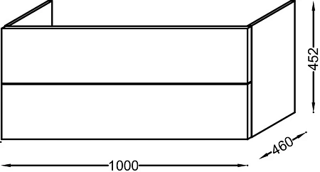 Тумба под раковину Jacob Delafon Vox 100 см EB2076-R1-M43 Тумба под раковину Jacob Delafon Vox 100 см EB2076-R1-M43