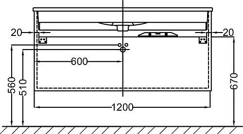 Тумба под раковину Jacob Delafon Vox 120 см EB2071-R1-M43 Тумба под раковину Jacob Delafon Vox 120 см EB2071-R1-M43