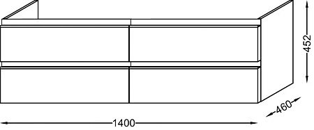 Тумба под раковину Jacob Delafon Vox 140 см EB2020-RA-G1C Тумба под раковину Jacob Delafon Vox 140 см EB2020-RA-G1C