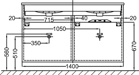 Тумба под раковину Jacob Delafon Vox 140 см EB2020-RA-G1C Тумба под раковину Jacob Delafon Vox 140 см EB2020-RA-G1C