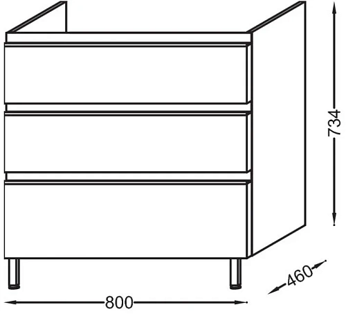 Тумба под раковину Jacob Delafon Vox 80 см EB2098-R1-E16 Тумба под раковину Jacob Delafon Vox 80 см EB2098-R1-E16