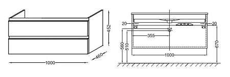 Тумба под раковину Jacob Delafon Vox EB2025-RA-N18 белый Блестящий 100 см Тумба под раковину Jacob Delafon Vox EB2025-RA-N18 белый Блестящий 100 см