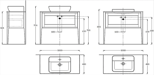 Тумба под раковину Kerama Marazzi PLAZA Classic Neo напольная с ящиками 100, капучино матовая PL.CN. PL.CN.100.1+1\CAP.M Тумба под раковину Kerama Marazzi PLAZA Classic Neo напольная с ящиками 100, капучино матовая PL.CN. PL.CN.100.1+1\CAP.M