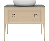 Тумба под раковину Kerama Marazzi PLAZA Classic Neo напольная с ящиками 100, капучино матовая PL.CN. PL.CN.100.1+1\CAP.M