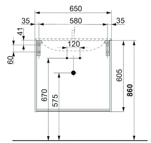 Тумба под раковину Keuco Plan 32952XX0000, 650х605х490 мм Тумба под раковину Keuco Plan 32952XX0000, 650х605х490 мм