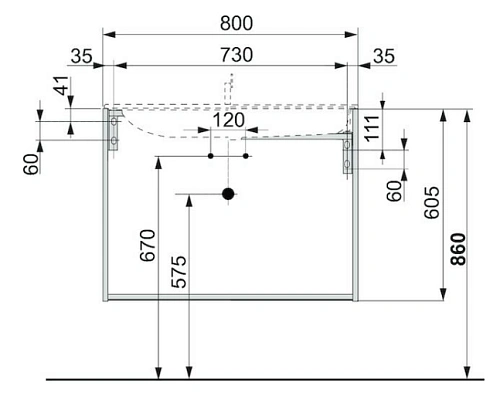 Тумба под раковину Keuco Plan 32962YY0000, 800х605х490 мм Тумба под раковину Keuco Plan 32962YY0000, 800х605х490 мм