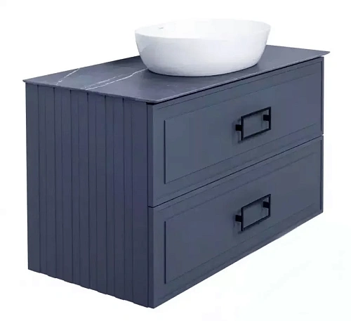 Тумба под раковину LA FENICE Cubo Blu Grigio TWIN синяя 90 FNC-01-CUB-BG-90-2 Тумба под раковину LA FENICE Cubo Blu Grigio TWIN синяя 90 FNC-01-CUB-BG-90-2