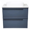 Тумба под раковину LA FENICE Elba Blu Grigio TWIN синяя 80 FNC-01-ELB-BG-80-2