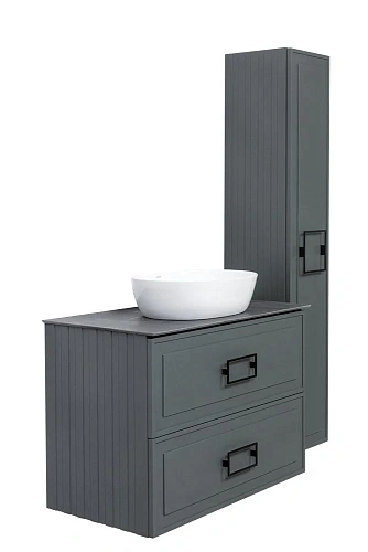 Тумба под раковину La Fenice Cubo Grigio TWIN 80 FNC-01-CUB-G-80-2 серая Тумба под раковину La Fenice Cubo Grigio TWIN 80 FNC-01-CUB-G-80-2 серая