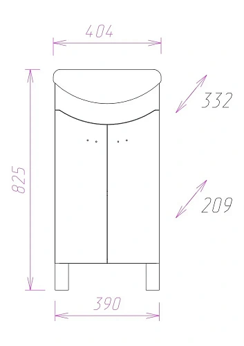 Тумба под раковину Onika МАНГО 40.11 104002 Тумба под раковину Onika МАНГО 40.11 104002