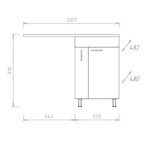 Тумба под раковину Onika НАВИ 60.12 106021 Тумба под раковину Onika НАВИ 60.12 106021