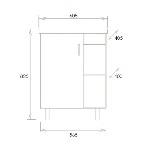 Тумба под раковину Onika ТИМБЕР 60.01 серый мат./дуб сонома 106116 Тумба под раковину Onika ТИМБЕР 60.01 серый мат./дуб сонома 106116