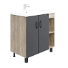 Тумба под раковину Onika ТИМБЕР 80.10 серый мат./дуб сонома 108046