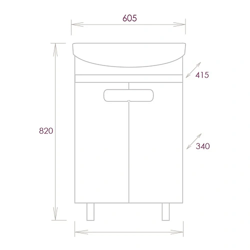Тумба под раковину Onika ХАРПЕР 60.10 белый матовый 106137 Тумба под раковину Onika ХАРПЕР 60.10 белый матовый 106137