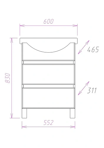 Тумба под раковину Onika ЭЛИТА 60.13 штрокс коричневая 106122 Тумба под раковину Onika ЭЛИТА 60.13 штрокс коричневая 106122