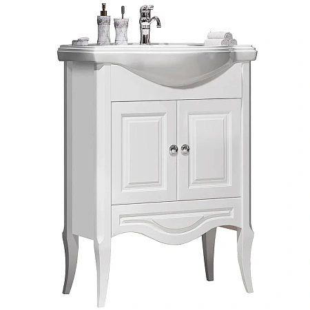 Тумба под раковину Opadiris Брунелла 65, белый матовый (под раковину Кировит Классик 65) 00-00000474 Тумба под раковину Opadiris Брунелла 65, белый матовый (под раковину Кировит Классик 65) 00-00000474