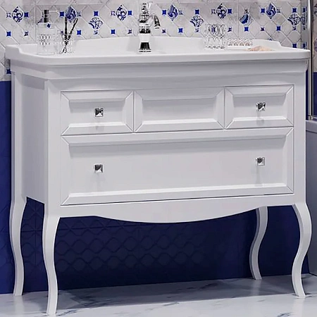 Тумба под раковину Opadiris Валери 105, белый (под раковину Kirovit Модерн 105) 00-00006751 Тумба под раковину Opadiris Валери 105, белый (под раковину Kirovit Модерн 105) 00-00006751