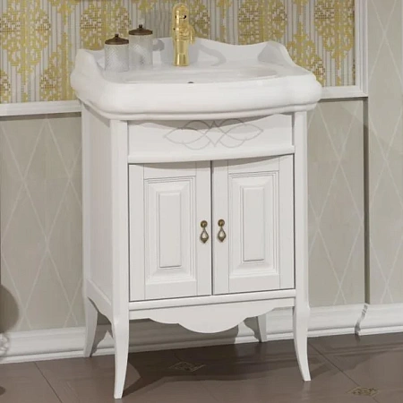 Тумба под раковину Opadiris Лоренцо 60, белый матовый (под раковину Cerastyle Виктория 60) Z0000011068 Тумба под раковину Opadiris Лоренцо 60, белый матовый (под раковину Cerastyle Виктория 60) Z0000011068