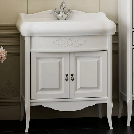 Тумба под раковину Opadiris Лоренцо 80, белый матовый (под раковину Cerastyle Виктория 80) Z0000008220 Тумба под раковину Opadiris Лоренцо 80, белый матовый (под раковину Cerastyle Виктория 80) Z0000008220