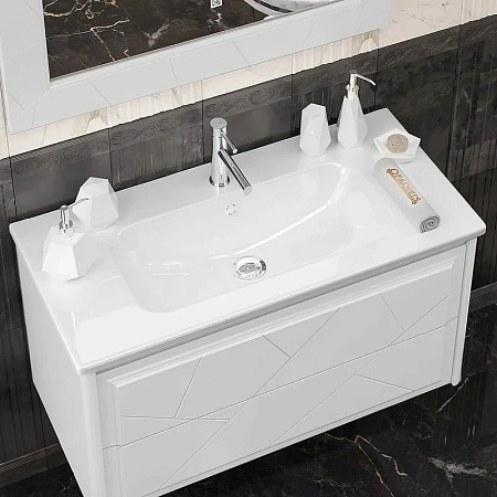 Тумба под раковину Opadiris Луиджи 100 подвесная, белый матовый, вар. 2 (под раковину Dreja Эйфория 100) 00-00006177 Тумба под раковину Opadiris Луиджи 100 подвесная, белый матовый, вар. 2 (под раковину Dreja Эйфория 100) 00-00006177