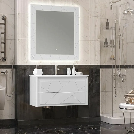 Тумба под раковину Opadiris Луиджи 100 подвесная, белый матовый, вар. 2 (под раковину Dreja Эйфория 100) 00-00006177 Тумба под раковину Opadiris Луиджи 100 подвесная, белый матовый, вар. 2 (под раковину Dreja Эйфория 100) 00-00006177