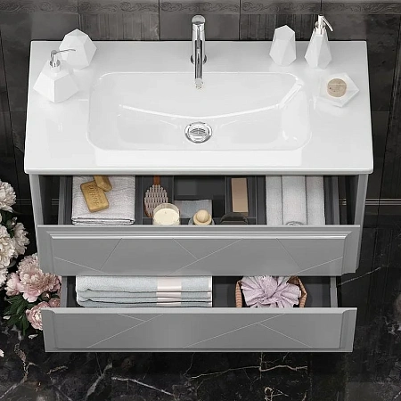 Тумба под раковину Opadiris Луиджи 100 подвесная, серый матовый, вар. 2 (под раковину Dreja Эйфория 100) 00-00006178 Тумба под раковину Opadiris Луиджи 100 подвесная, серый матовый, вар. 2 (под раковину Dreja Эйфория 100) 00-00006178